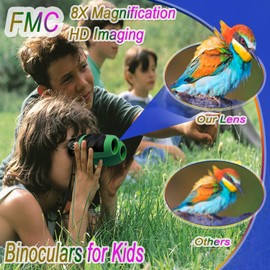 JRD&BS WINL Boys Toys for 4-8 Year Old,Gifts for 3-12 Years OldBoys & Girls,Compact 8x21 Shock Proof Binoculars for Bird Watching Kids Telescope for Teens Toys for 3-12 Years Old Boys (Green)