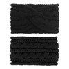 DRESHOW 4 Pack Crochet Knit Wide Turban Headband Warm Bulky