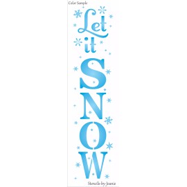 Stencils by Joanie Joanie 24" Stencil Let Snow Stars Winter Flakes Christmas Holiday Cabin Art Sign