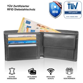 Men's Leather Wallet, black