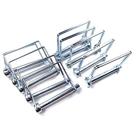 10 Pieces Wire Lock Pin, 5/16 Inch (7.84MM) Heavy Duty Safety Coupler Pin Shaft Locking Pin for Farm Trailers Wagons Lawn Garden(Square, Silver)