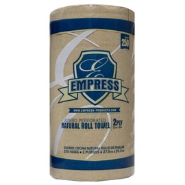 Empress E21251 Kitchen Roll Towel, 2-Ply, 8" x 11", 11.5" Height, 15.93" Width, 22.68" Length, Natural Kraft (Pack of 3000)