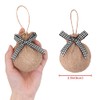 Christmas Decorations Tree Ornaments, 12pcs Buffalo Plaid Burlap Farmhouse Christmas