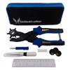 Skilled Crafter Leather Belt Puncher with Case. Heavy Duty Revolving