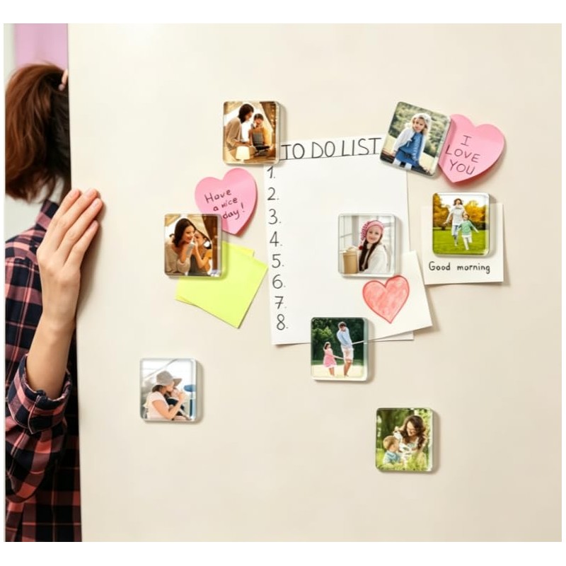 20Pcs DIY Fridge Magnet Kit, Clear Acrylic DIY Fridge Magnets