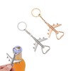 2 PCS Airplane Bottle Opener Creative Airplane Keychain Pilot Keychain