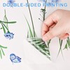 RUCUDIM Blue Dandelion Window Sticker, Butterfly Window Sticker, Flowers, Double-Sided
