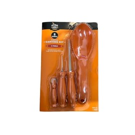 Hyde and Eek Boutique Pumpkin Carving Party Kit - 8 Stencils and 4 Tools, orang