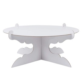 Soporte de cartón de 12 pulgadas para decoración de fiesta de cumpleaños (2, blanco)