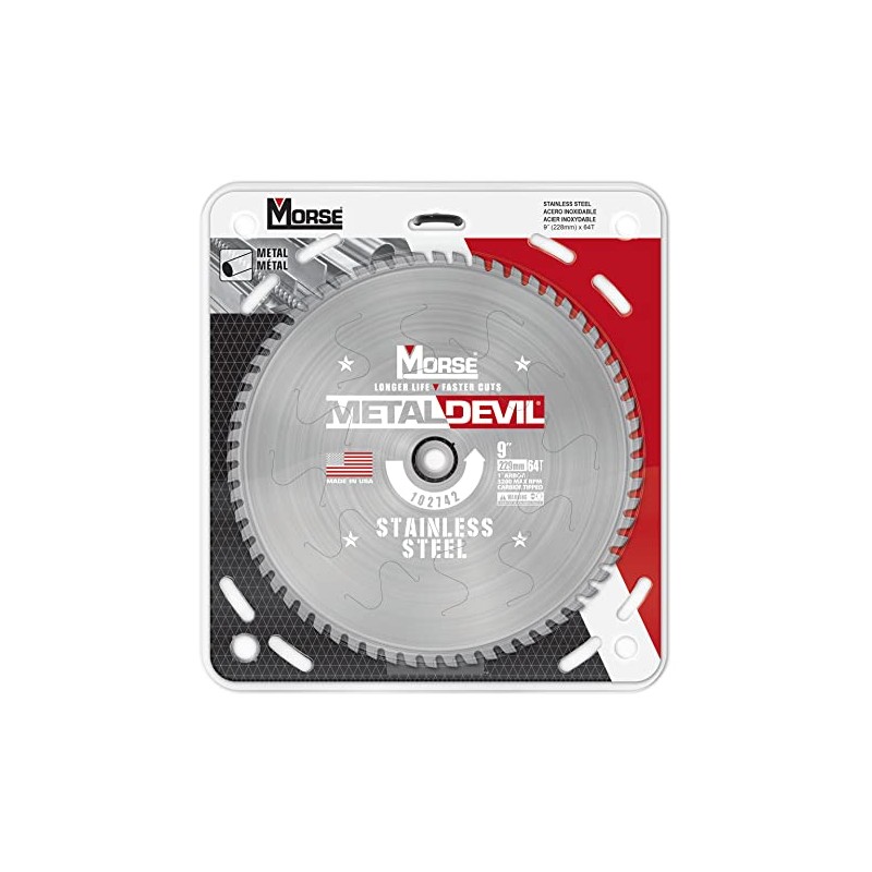 Morse Metal Devil CSM964FSSC, Circular Saw Blade, Carbide Tipped, Stainless