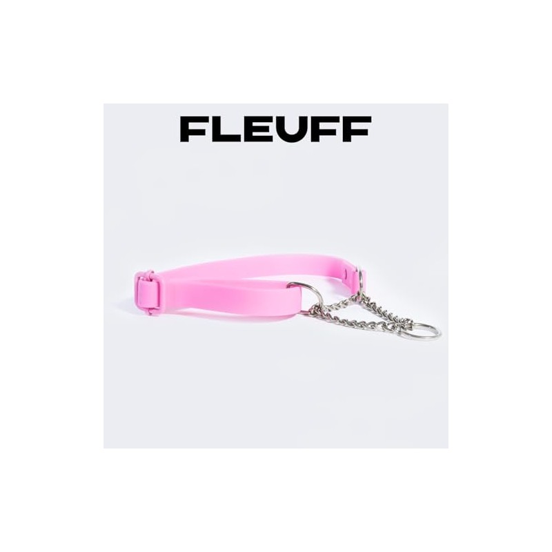 Fleuff Waterproof Martingale Dog Collar (Doll Pink, Small)