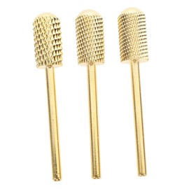 FRCOLOR 3Pcs Nail Drill Bits Tungsten Carbide Nail Grinding Heads Durable Polishing Tools for Manicure Suitable for Nails and Professional Electric Nail Drills