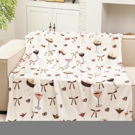SmoothNovelty Espresso Martini Blanket 50 x 60 Inches Tini Bit Older Espresso Martini Soft Blanket Birthday Party Favor Decorations for Couch Bed Carseat Travel Camping