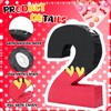 RoundFunny Number 2 Piñata Black Red Piñata First Birthday Party