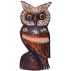 WORU Athena Owl Made of Albesia Wood, Animal Figurine in