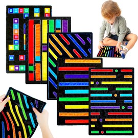 BAOFUBA 5 Pcs Marble Maze Mat Fidget Toys Anxiety Calming Toys Autistic Sensory Toys Kids Fidget Toys for Kids with Special Needs Calm Down Corner Supplies