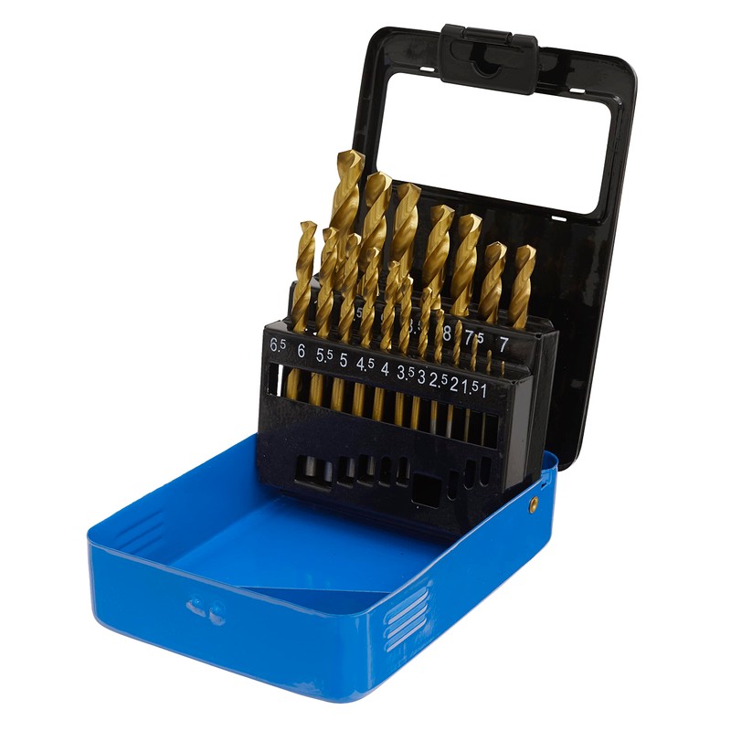 Sealey AK4719 HSS Fully Ground Drill Bit Set 19pc DIN