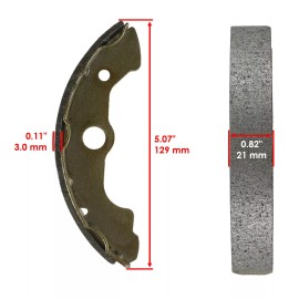 Caltric Front Rear Brake Shoes for Honda TRX300FW Fourtrax 300 4X4 1988-2000 (Only 4X4)