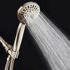 AquaDance High Pressure 6-Setting Full Brushed Nickel 4" Handheld Shower