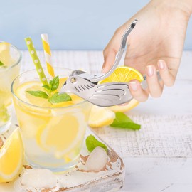 DCQRY 2Pcs Manual Lemon Juicer, Stainless Steel Bird Lemon Squeezer Manual Citrus Juicer Bird Shape Portable Hand Juicer for Orange Lemon Lime Pomegranate Home Kitchen Bar Gadget