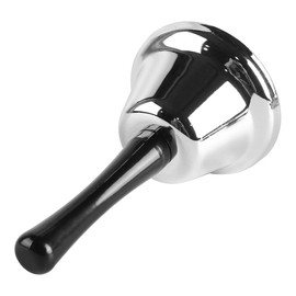 Sarini Hand Bell Silver Metal Reception Bell Service Bell Loud Call Hand Bell Table Bell Tea Bell Dinner Bell for Tea Dinner and School