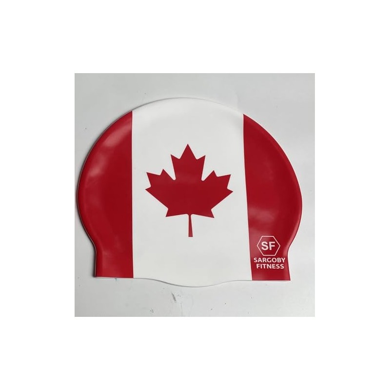Canada Swim Cap Adult Standard-Size for Competitive or Recreational Swimmer