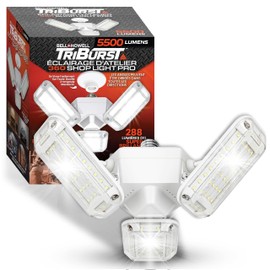 Bell+Howell TRIBURST SHOPLIGHT PRO 360 LED Shop Light - 5500 Lumens, Multi-Directional Panels, 288 Super Bright LEDs, 80% Energy Saving, Easy Install, Fits Standard Sockets, Covers 3200 Sq Ft
