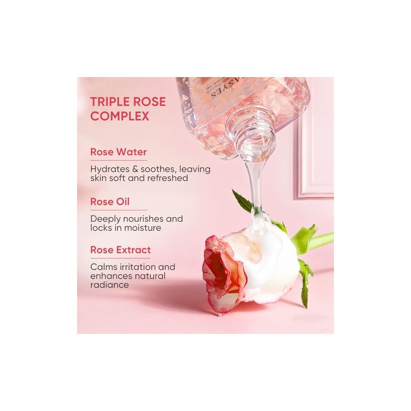Rose Elixir Body Wash for Women, Moisturizing Essence Shower Gel