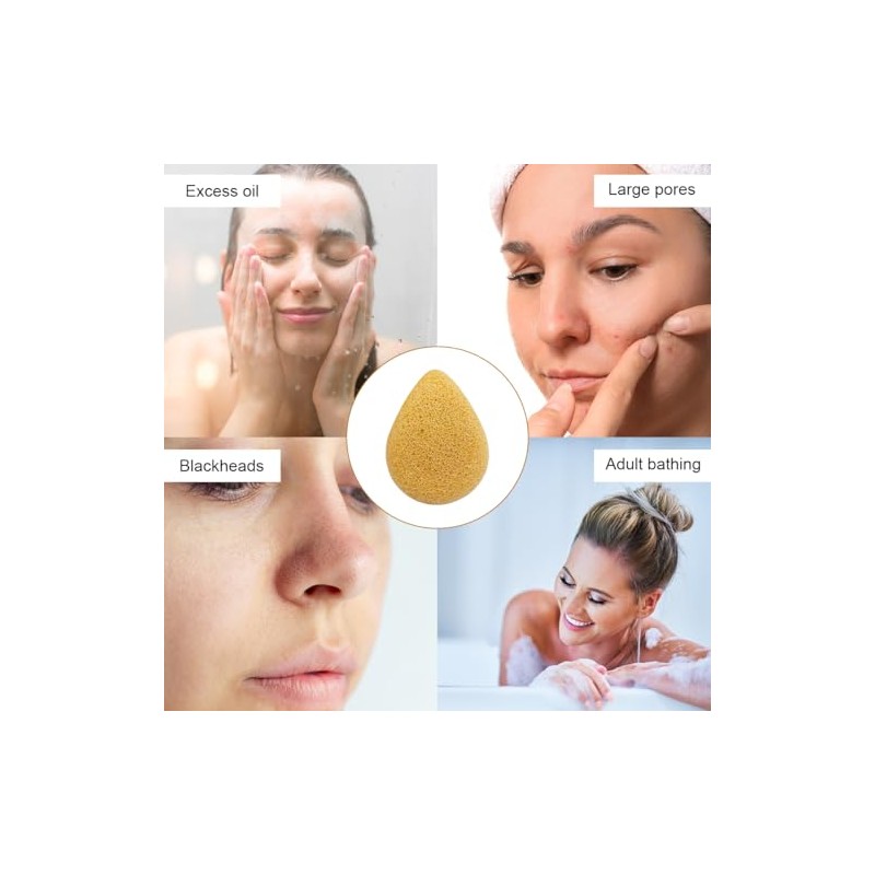 SourceTon Esponja Facial Natural De Konjac (Paquete De 4) |