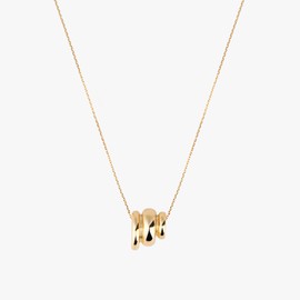 Gold&Deer 14KGP Sculpt Pendant Necklace White Gold / 골드앤디어 14KGP 스컬프트 펜던트 목걸이 화이트골드