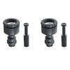 HJGarden 2 Sets Automatic Waterer Spray Fitting Black PE Quick