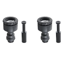 HJGarden 2 Sets Automatic Waterer Spray Fitting Black PE Quick Connector Sprinkler Accessories Faucet Adapter Garden Pipe Quick Connect Suitable for Standard 5/16 Inch Hose