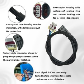 Manifold Absolute Pressure MAP Sensor Connector Pigtail Extension 24in, Compatible with GM LS1 LS2 LS6 L76 & LS7 (3-Pin Clip-in Style), for Gen 3 & Early Gen 4 Vehicles