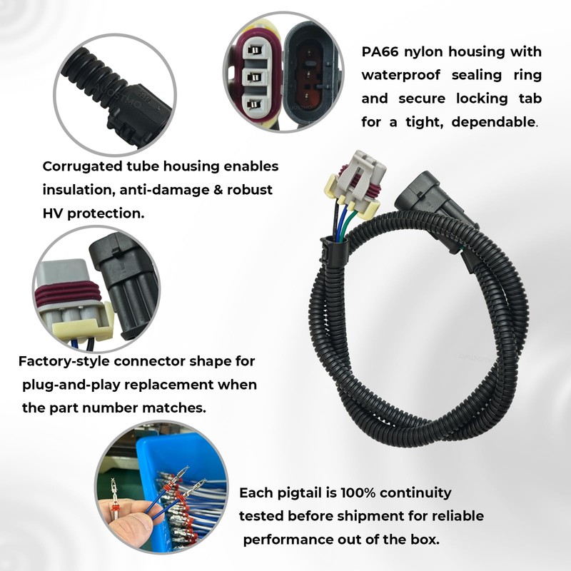 Manifold Absolute Pressure MAP Sensor Connector Pigtail Extension 24in, Compatible