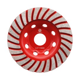FOCSTOL Diamond Grinding Cup Wheel - 4.5''(115mm) Turbo Row Grinding Wheel for Concrete Granite Marble Masonry Artificial Stone for Angle Grinder
