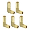 sourcing map Brass Hose Barbed Elbow Fitting 2pcs 3/8" Barbx1/8