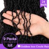ZRQ Micro Goddess Locs Crochet Braids Hair 24 Inch With