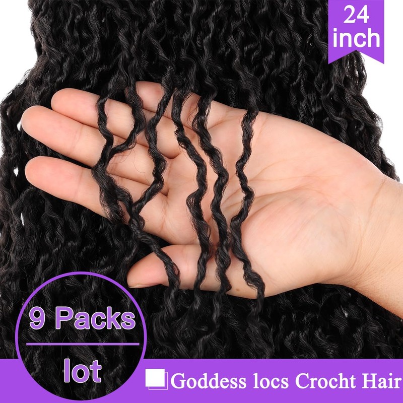 ZRQ Micro Goddess Locs Crochet Braids Hair 24 Inch With