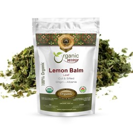 Organic Way Lemon Balm Leaf Cut & Sifted (Melissa officinalis) - Herbal Tea | Organic & Kosher Certified | Vegan | Raw, Non GMO & Gluten Free | USDA Certified | Origin - Albania (2 Oz 1/8 lb)