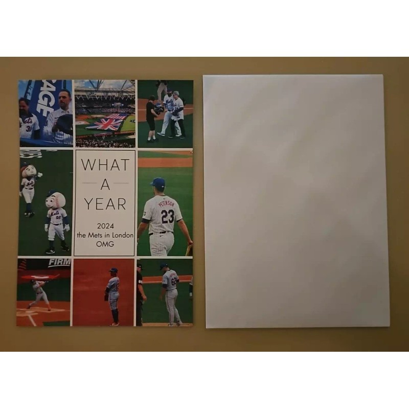 NEW YORK METS Card Mets in London 2024 5x7 premium