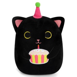 Yamepuia Black Cat Plush Toys - Cat Stuffed Animal,Kawaii Cat Plush Pillow Stuffed Birthday Toys for Kids Birthday
