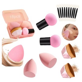 Wegalife Kit De Esponja Para Maquillaje Con Brochas Kabuki Para Base Kit Esponja De Maquillaje Beauty Blender Esponja Beauty Creations Esponja Maquillaje Mayoreo