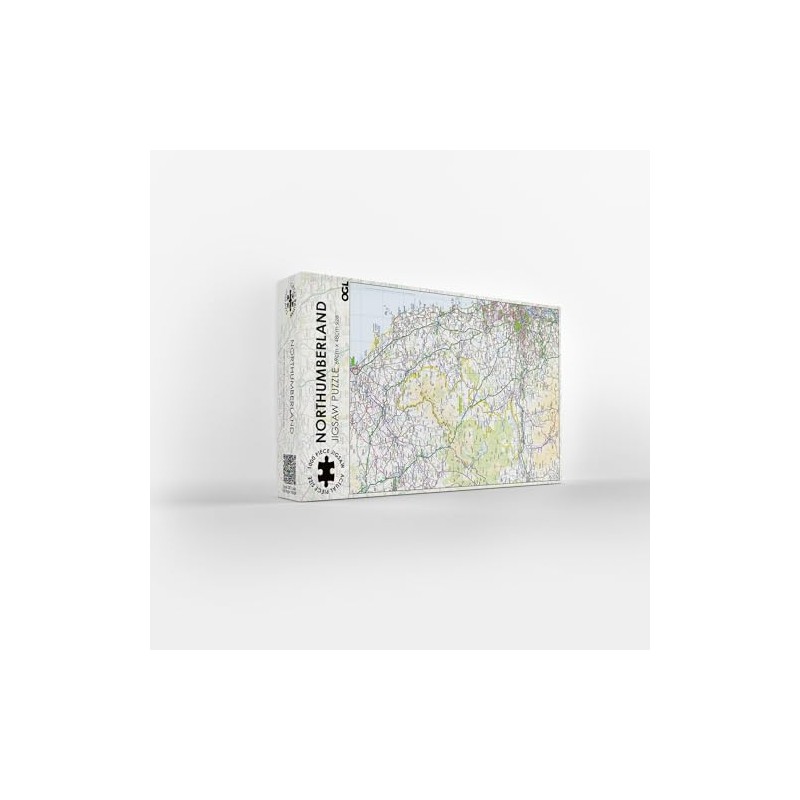 Pieceful Maps Jigsaw Puzzle 'Northumberland' 1000 Piece - Great British