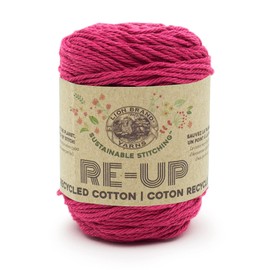 Lion Brand Yarn Re-Up Yarn, Raspberry