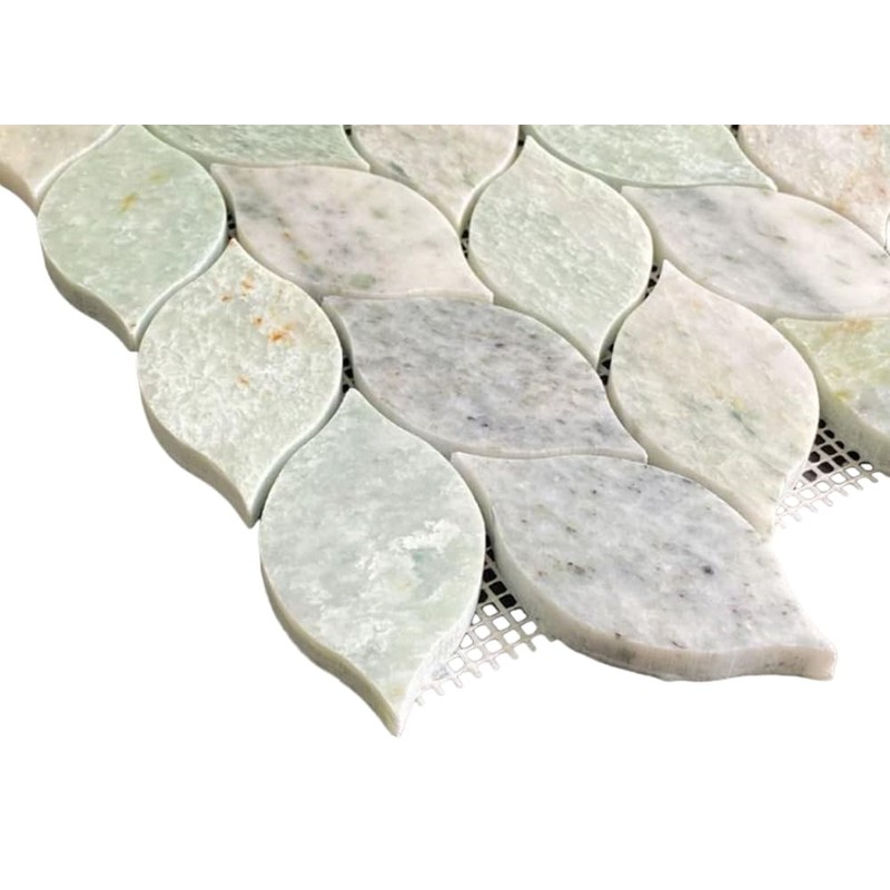Tenedos Ming Green Greyish Petal Marble Polished Floor Wall Tile