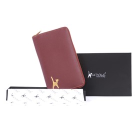 Catwalk Collection Handbags - Women's Leather Jewellery Case - Small Travel Jewelry Organiser Zipped Pouch - Gift Boxed - PIPPA - Red