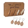 Key Holder Rack 4 Hook Cute Pendant Poplar Wooden Key