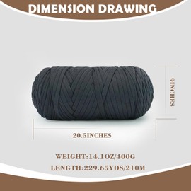 BATELO T Shirt Yarn 400g/120yds, Tshirt Crochet Yarn for Crocheting Bag/Basket/Home Decor, Polyester Spandex Blend Stretch Fabric (Pink)