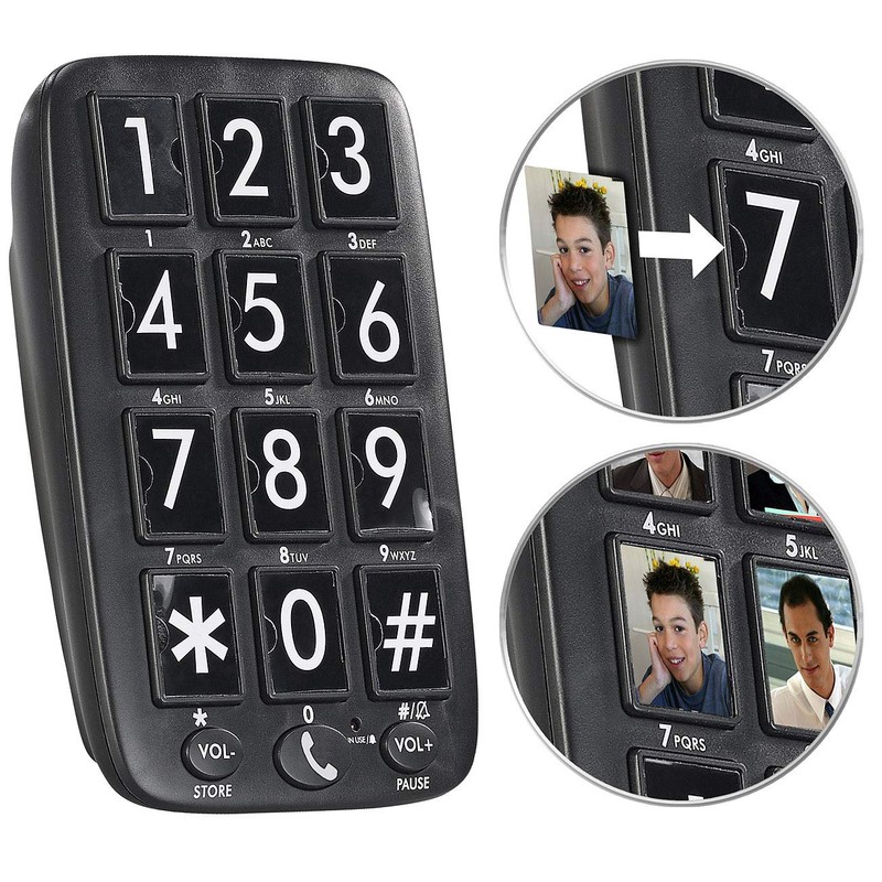 simvalley Communications Senior Telephone: Landline Telephone with 12 Photo Quick