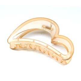 Large Orange Plastic Hair Clip Beautiful Women's Hair Clip Love Headdress Elegant Hair Accessory 1 Piece (10 cm x 5.4 cm, Orange)